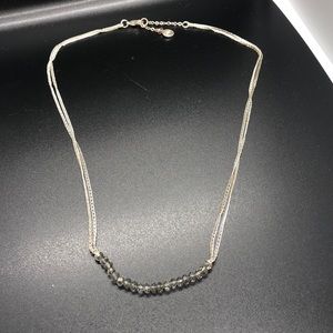 Stella & Dot silver and Swarovski necklace